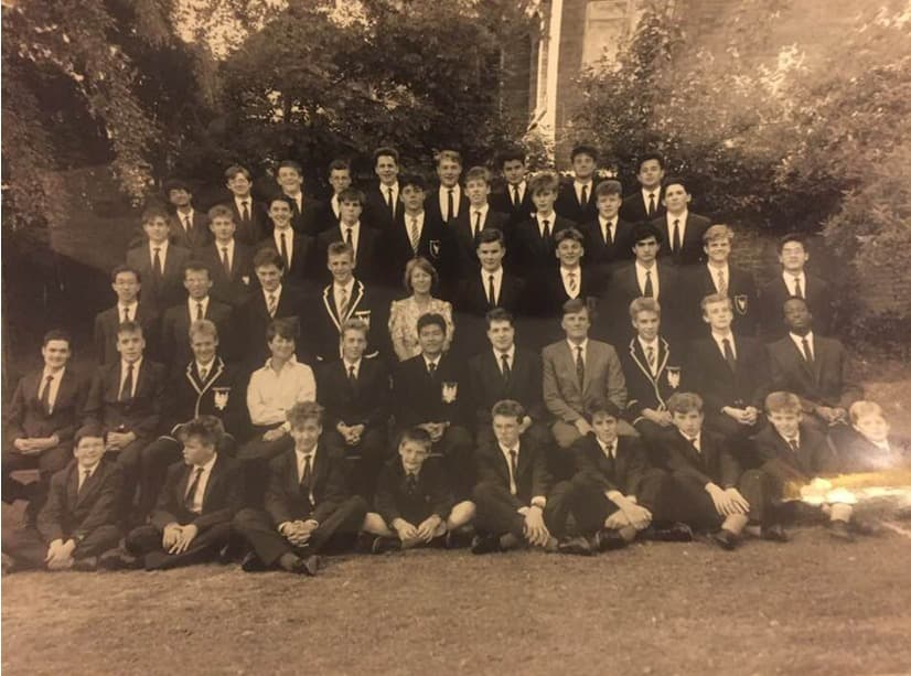 Group photograph at Bedford School, England