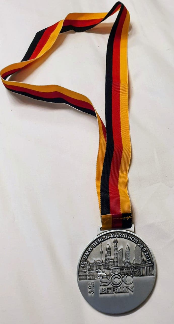 Berlin Marathon finisher medal, 2019